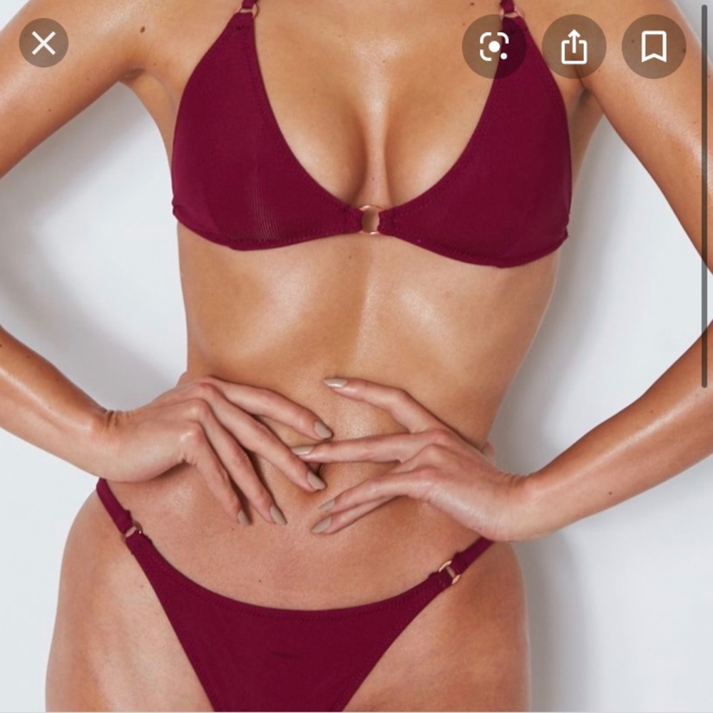 White Fox Boutique Palermo bikini Boysenberry Rib